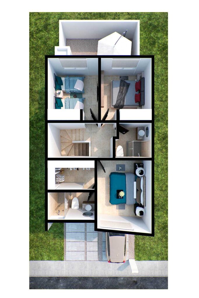 planta alta casa modelo tabachin